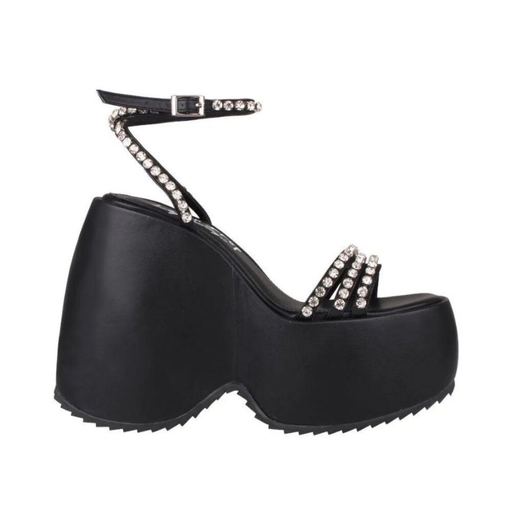 Lemon Drop Black Ramsey Sandals